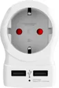 SKROSS Europe to USA country adapter with two USB ports