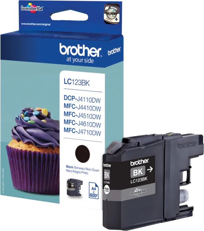 BROTHER Tintenpatrone LC-123BK - Schwarz