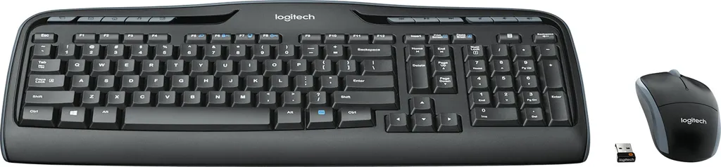 LOGITECH Tastatur + Maus MK330 - Kabellos - AZERTY (BE) - Schwarz